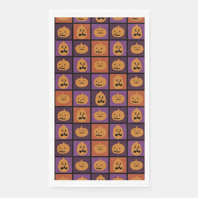 Servilleta De Papel Calabazas de Halloween (Anverso)