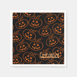 Servilleta De Papel Calabazas de Halloween calabazas Jack-O-Lantern