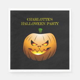 Servilleta De Papel Calabazas de Halloween por la Noche