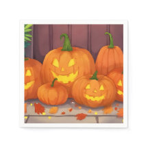 Calabazas de Jack-O-Lantern Fiesta de Halloween