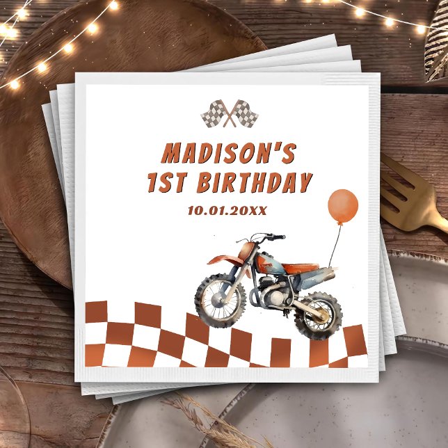 Servilleta De Papel Calabazas de la Fiesta de Cumpleaños de la Motocic (Subido por el creador)