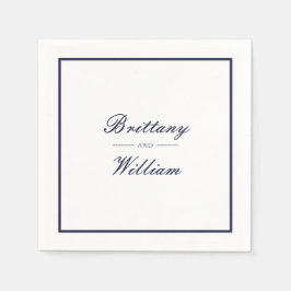 Servilleta De Papel Calabazas de la novia azul de la marina clásica y 