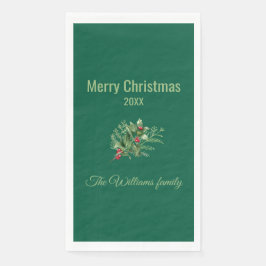 Servilleta De Papel Calabazas de Navidades botánicos simples y elegant