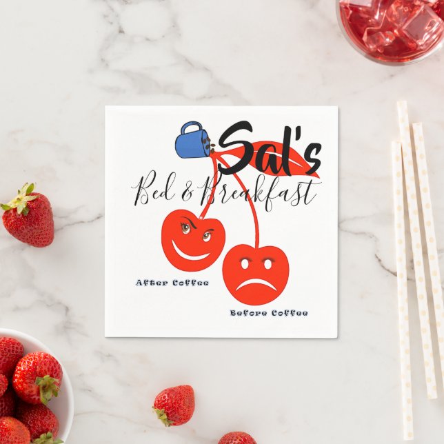 Servilleta De Papel Calabazas de papel, antes y después de las cerezas (In situ)