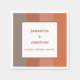 Servilleta De Papel Calabazas de papel Bauhaus Striped Custom Wedding