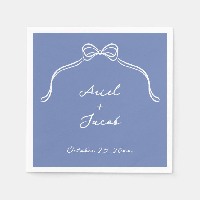 Servilleta De Papel Calabazas de papel Boda Bow, cóctel estándar (Anverso)