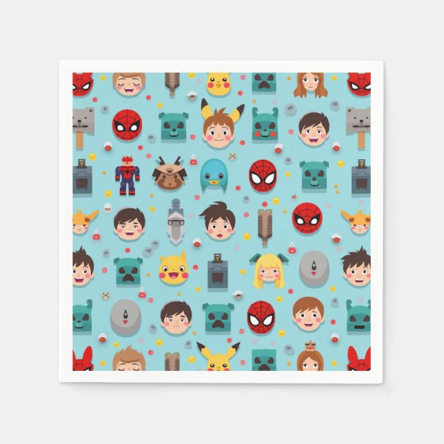 Servilleta De Papel Calabazas de papel, cóctel estándar (Anverso)