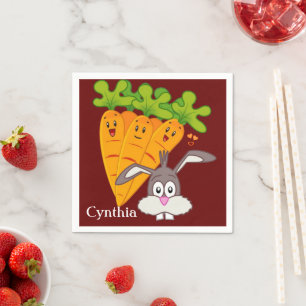 Servilleta De Papel Calabazas de papel, conejo de zanjas