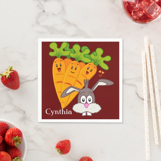 Servilleta De Papel Calabazas de papel, conejo de zanjas (In situ)