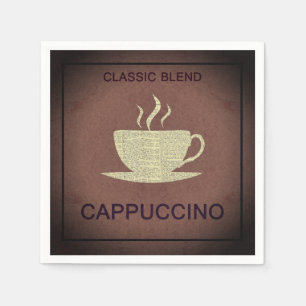 Servilleta De Papel Calabazas de papel de café de capuchino