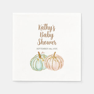 Servilleta De Papel Calabazas de papel de coctel de oro para calabaza