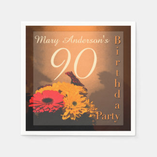 Servilleta De Papel Calabazas de papel de cumpleaños Bouquet 90