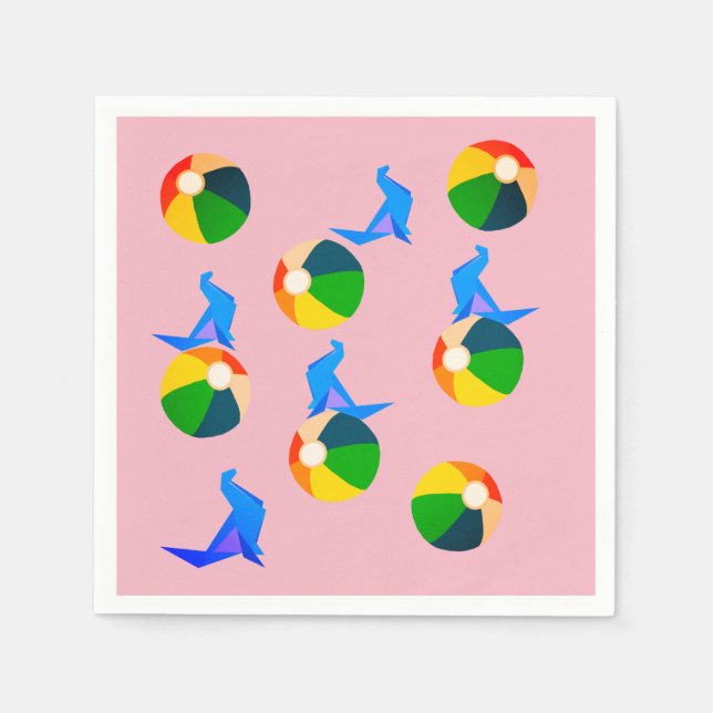 Servilleta De Papel Calabazas de papel de verano (Anverso)