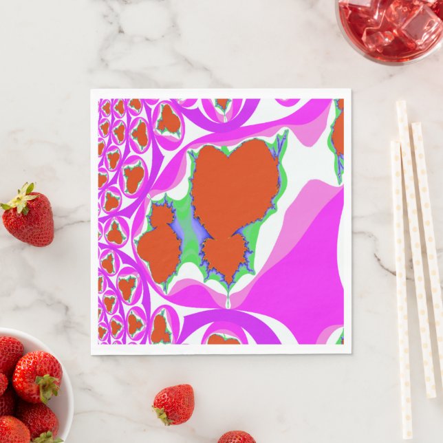 Servilleta De Papel Calabazas de papel fractal para el corazón sangran (In situ)