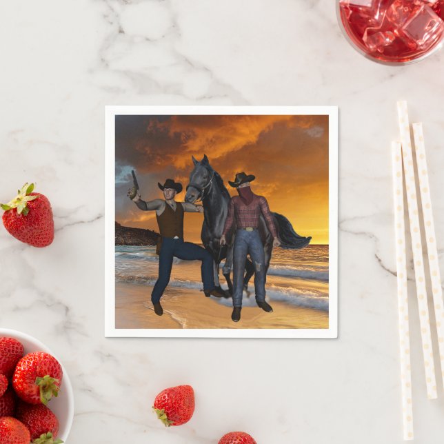 Servilleta De Papel Calabazas de papel, País de Caballos Vaqueros (In situ)