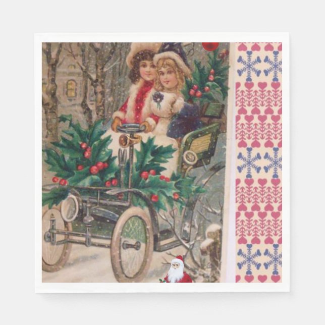 Servilleta De Papel Calabazas de papel para navidades, cosecha (Anverso)