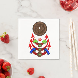 Servilleta De Papel Calabazas de papel, ranas verdes de rope