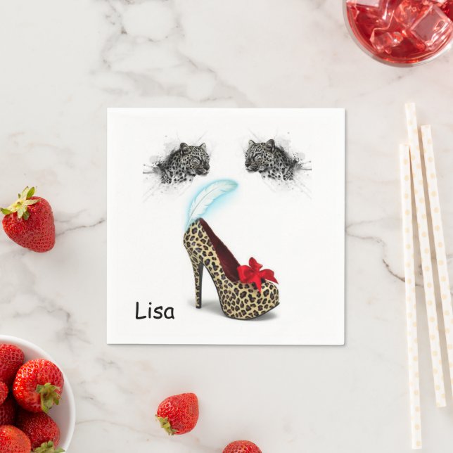 Servilleta De Papel Calabazas de papel, tacones de leopardo (In situ)