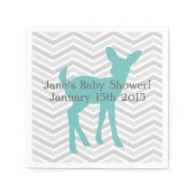 Calabazas de venado azul y chevron gris