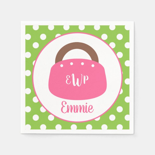 Servilleta De Papel Calabazas Fiestas personalizadas Monogramadas Berm (Anverso)