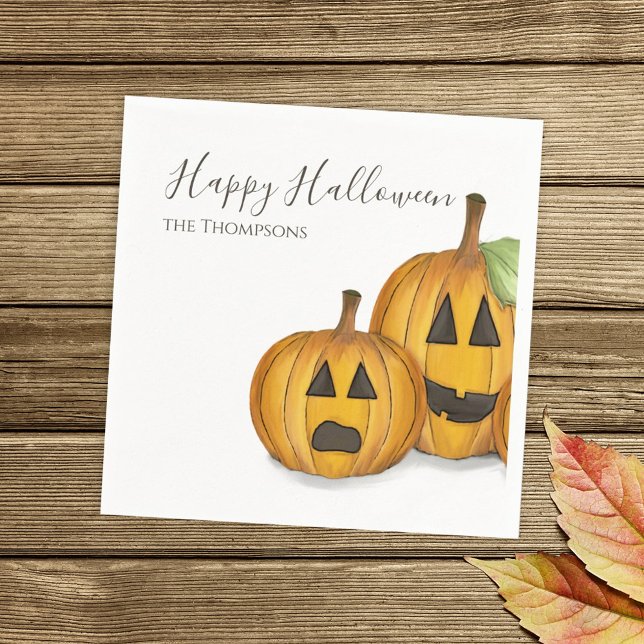 Servilleta De Papel Calabazas Lindas de Halloween Jack O'lanterns Simp (Subido por el creador)