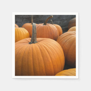 Servilleta De Papel Calabazas Naranjas de otoño recién cosechadas
