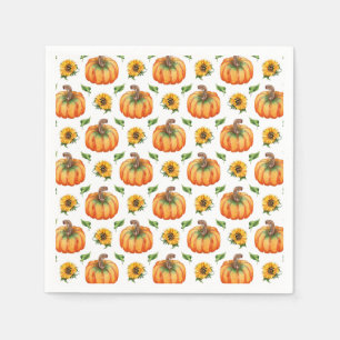 Servilleta De Papel Calabazas y girasoles