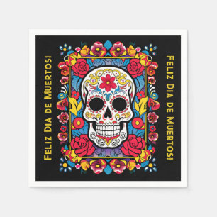Servilleta De Papel Calavera de azúcar de Dia de Muertos