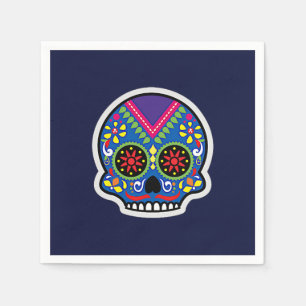 Servilleta De Papel Calavera de azúcar Dias de los Muertos