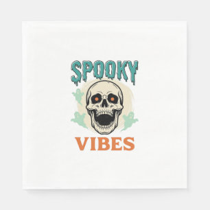 Servilleta De Papel Calavera de Halloween Vibraciones Espeluznantes Ho