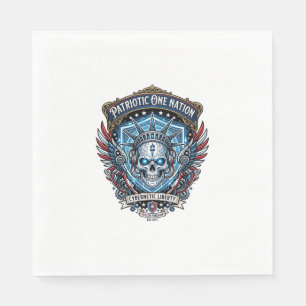 Servilleta De Papel Calavera de la libertad cibernética patriótica Fut