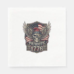Servilleta De Papel Calavera de la libertad cibernética patriótica Fut