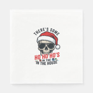 Servilleta De Papel Calavera de Navidad Ho Ho Ho Humor Diseño