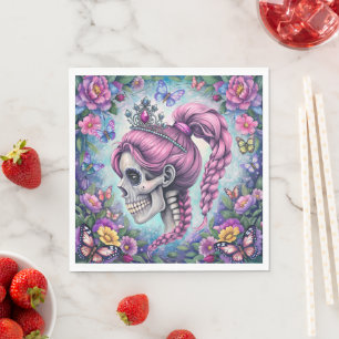 Servilleta De Papel Calavera de Princesa Bonita