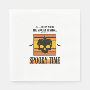 Servilleta De Papel Calavera divertida espeluznante de Halloween Cita 