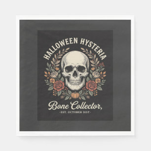 Servilleta De Papel Calavera Floral de Halloween Diseño de Coleccionis