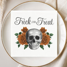 Calavera Floral Gótica Halloween Truco o Trato