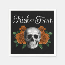Calavera Floral Gótico Negro Truco o Trato Hallowe