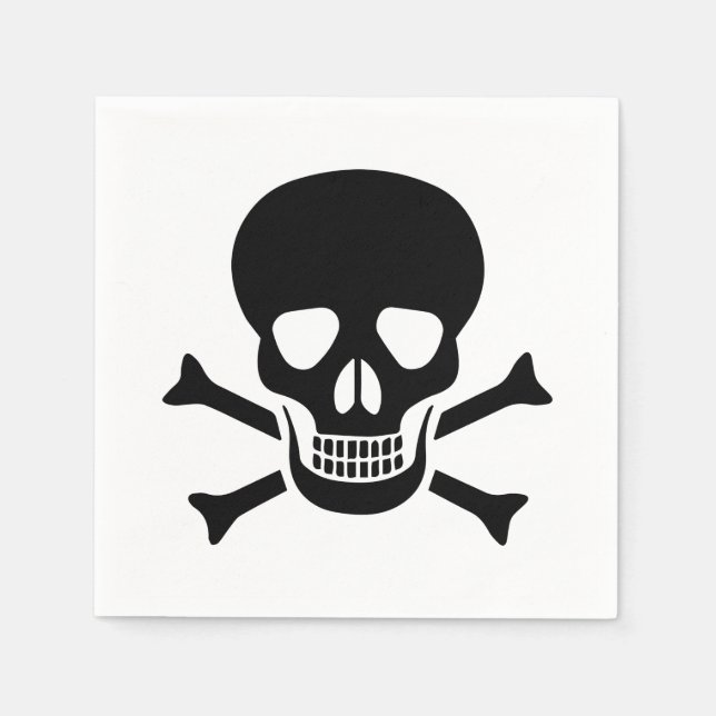 Servilleta De Papel Calavera humana (Anverso)