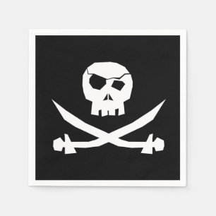 Servilleta De Papel Calavera pirata