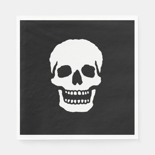 Servilleta De Papel Calavera riendo aterradora (Anverso)