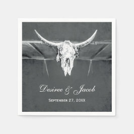 Servilleta De Papel Calavera ruidosa de carbón vegetal gris de textura