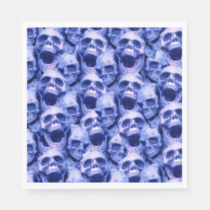 Servilleta De Papel Calaveras azules oscuras