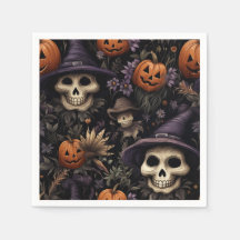 Calaveras de calabazas floridas Halloween