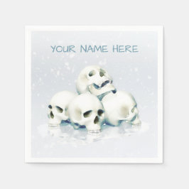Servilleta De Papel Calaveras en la nieve. Personalizado