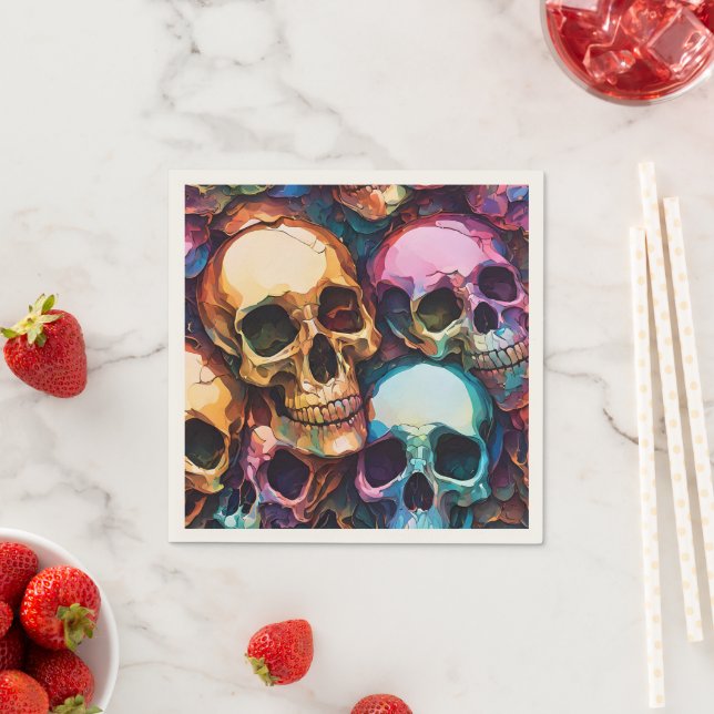 Servilleta De Papel Calaveras Funky (In situ)