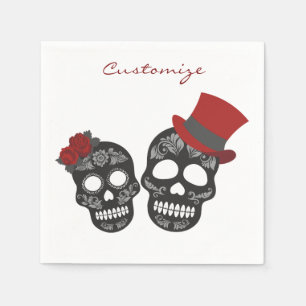 Servilleta De Papel Calaveras negras Duo Thunder_Cove