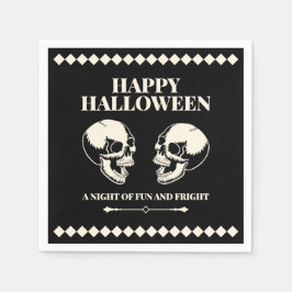 Servilleta De Papel Calaveras riendo en Halloween diversión y susto