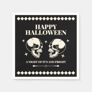 Servilleta De Papel Calaveras riendo Halloween Diversión y susto
