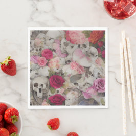 Servilleta De Papel Calaveras y Rosas